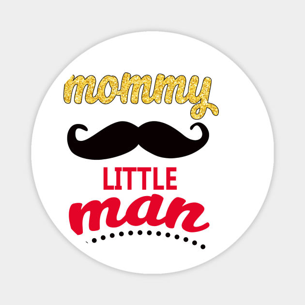 Mommy of Little Man Mustache Magnet by FirmanPrintables